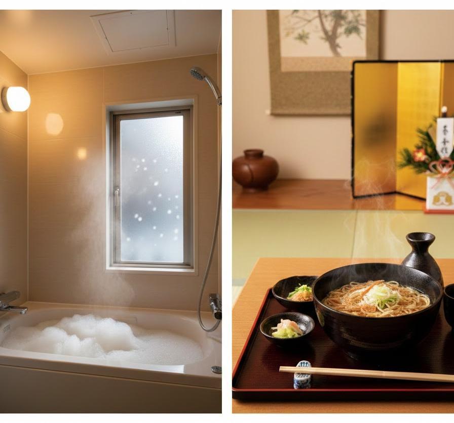 「お風呂」と「年越しそば」はどっちが先?運気を上げるベストなタイミング